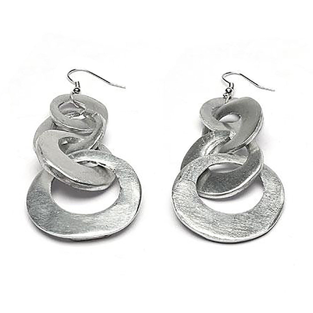 Ronde Chaine - Aluminum  chain earrings