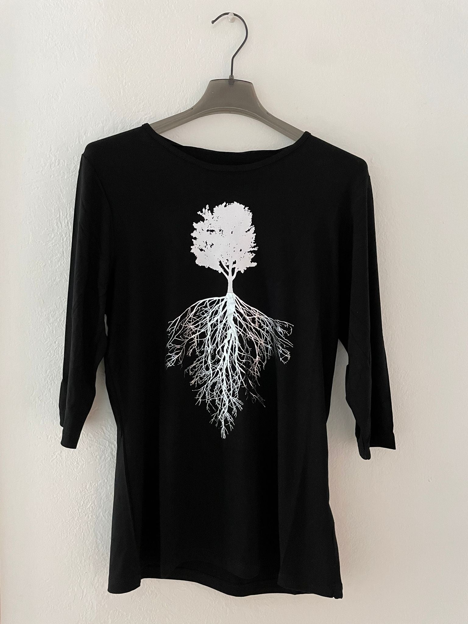 Graphic Tree T-Shirt Black Silver