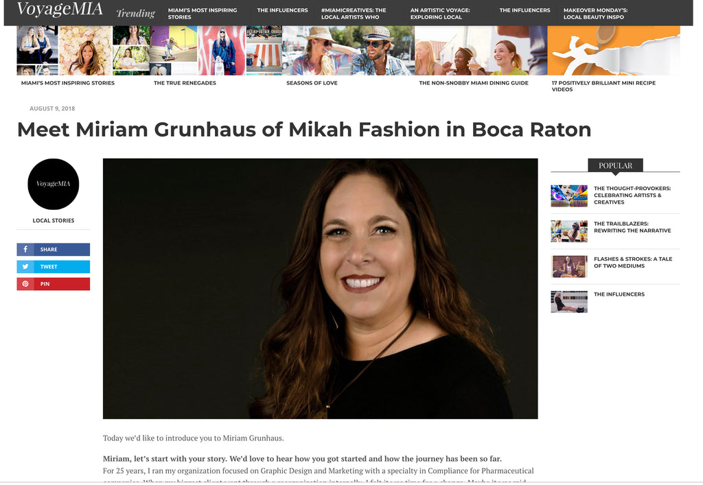 Meet Miriam Grunhaus of Mikah Fashion in Boca Raton - Voyage MIA Magazine | Miami City Guide