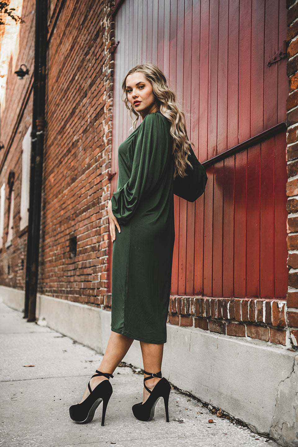 Emica Dress (Viscose) Pine Green