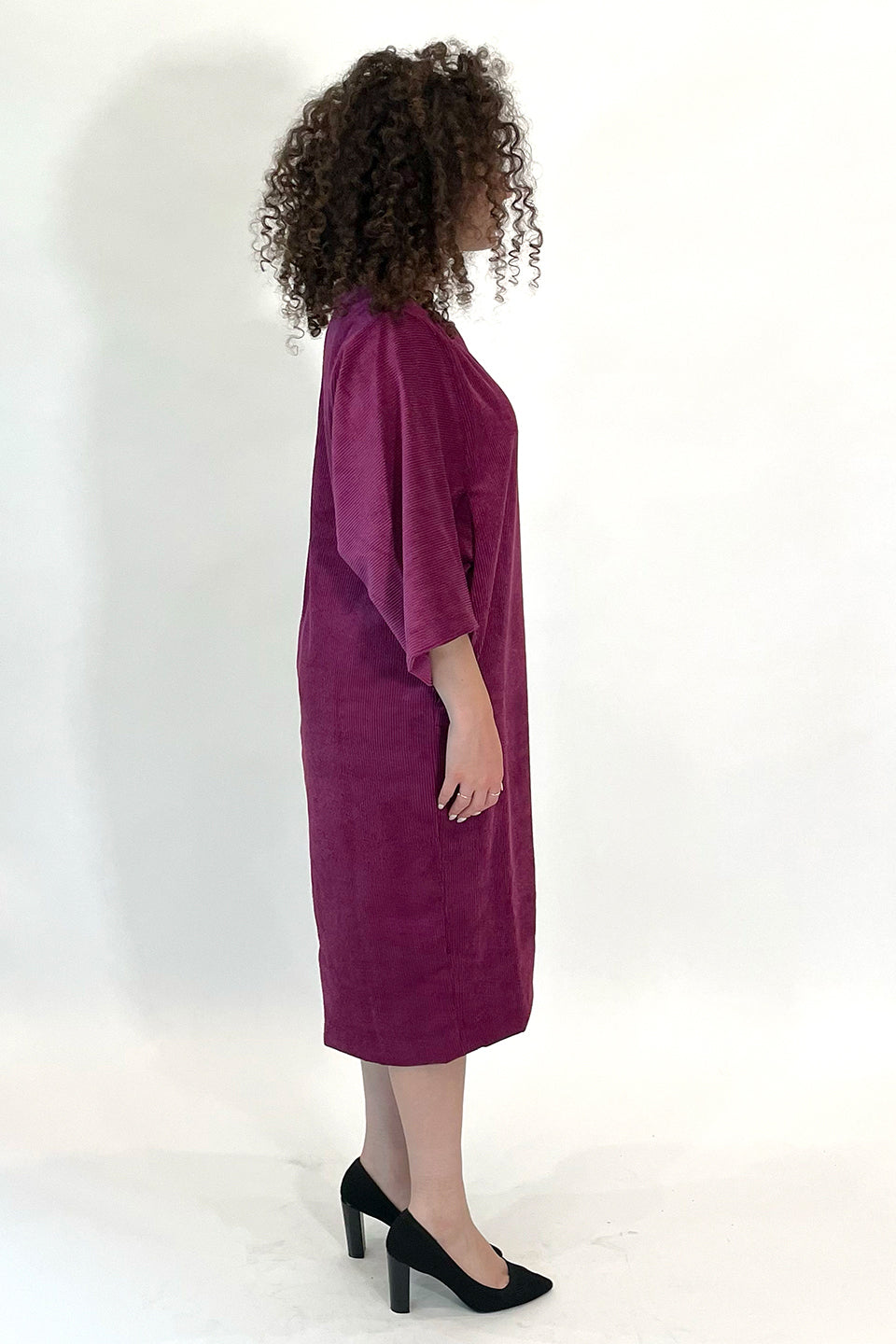 Hoshi Dress Corduroy - Magenta