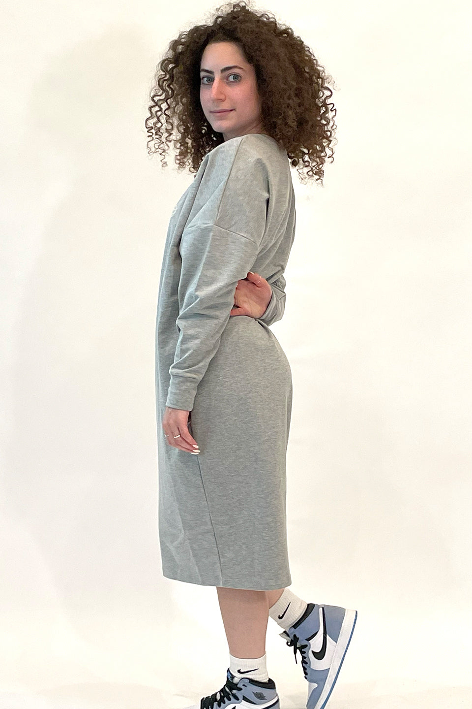 The Logo Dress Heather Grey