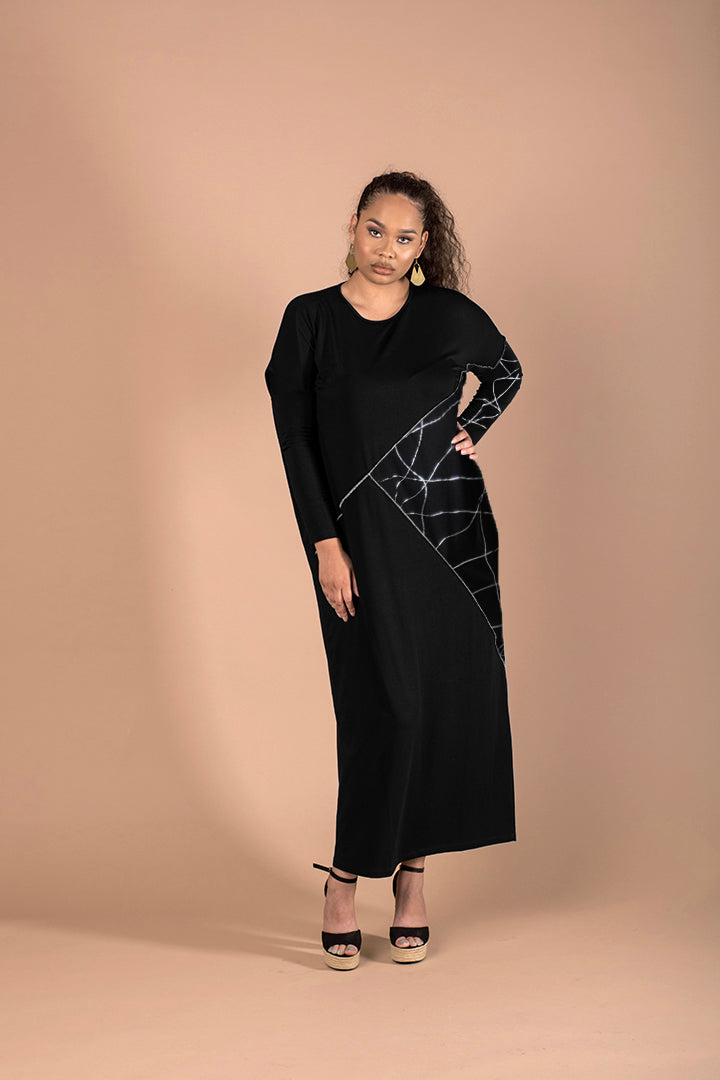 Maki Maxi Dress - Black Silver