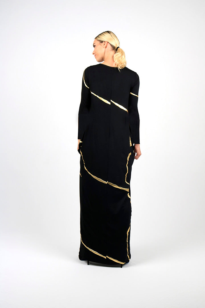 Boho Maxi in Black & Gold